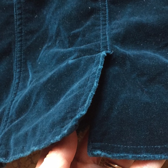 BKE outerwear deep emerald/evergreen velvet /distressed edge - Picture 7 of 7